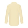 thumbnail image 6 of LIZUOJUNF Button Down Shirts for Women Slim fit Stretch Dress Shirts Work Shirt Wrinkle Free Office Blouses Stand Collar Long Sleeve Casual Tops, 6 of 7
