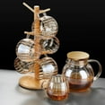 thumbnail image 1 of Maoww 1.3L Glass Teapot Heatproof Filter Creative Clear for Office Traveling Home with 2 Cups, 1 of 9