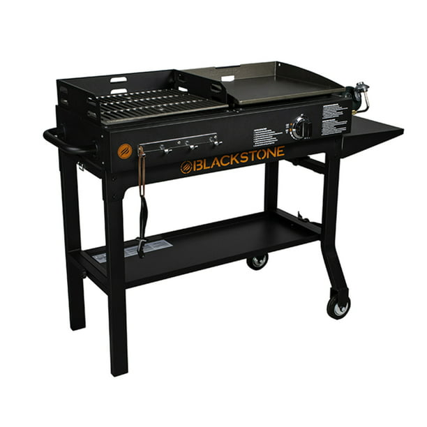 Blackstone Duo 17 Griddle And Charcoal, Outdoor Griddle Grill Combo With Lid