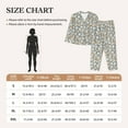 thumbnail image 5 of Uemuo White Popcorn Pattern Womens Pajama Sets,PJ Set for Women,Pajamas for Women Logo,Long Sleeve Pajama Set for Women,Soft Long Sleeve Top With Pants-Large, 5 of 9