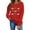 Red, variant on Womens Fall Sweatshirt Coquette Bow Pumpkin Graphic Pullover Long Sleeve Crewneck Tops Casual Autumn Clothes Ladies Halloween Apparel