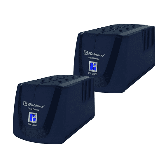 Reguladores de Voltaje Koblenz ER-2300 2300VA 1000W 8 Contactos Negro Combo 2 PZAS
