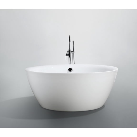 Bellaterra Home Pescara 59 inch Freestanding Bathtub in Glossy White