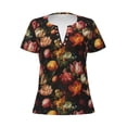 thumbnail image 3 of Naloa Colorful Tulips Print T-Shirts Short Sleeve V Neck Tees for Women Fashion Tops Trendy Lightweight Soft Casual Summer Outfits Clothes, 3 of 5