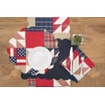 thumbnail image 4 of Levi Patriotic Patchwork 100% Cotton Set of 6 Cloth Napkins, 4 of 5
