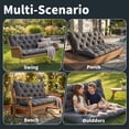 thumbnail image 3 of YEERSWAG 42" x 40" Dark Grey Outdoor Bench Cushion, Polyester, Anti-Fading, Waterproof, 3 of 11