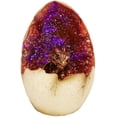 thumbnail image 5 of Red Wyrmling Dragon In Crystal Quartz Geode Egg Figurine With Colorful LED Light, 5 of 10