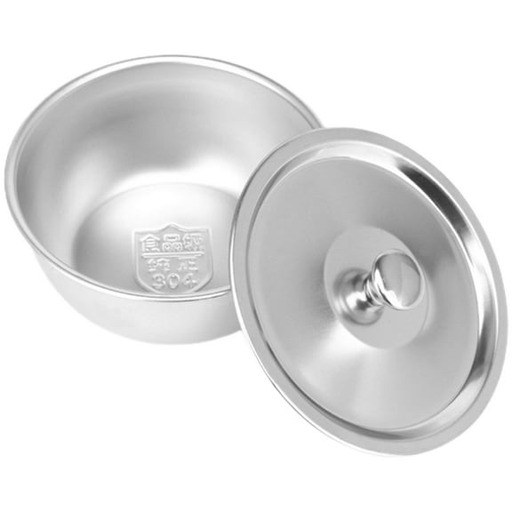 LEORX Stainless Steel Bowl with Lid for Home Use Silver Safe and Versatile