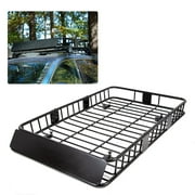 Hecasa 67" Roof Rack Cargo with Expandable Car Top Luggage Holder Carrier Basket SUV Car 250Lbs