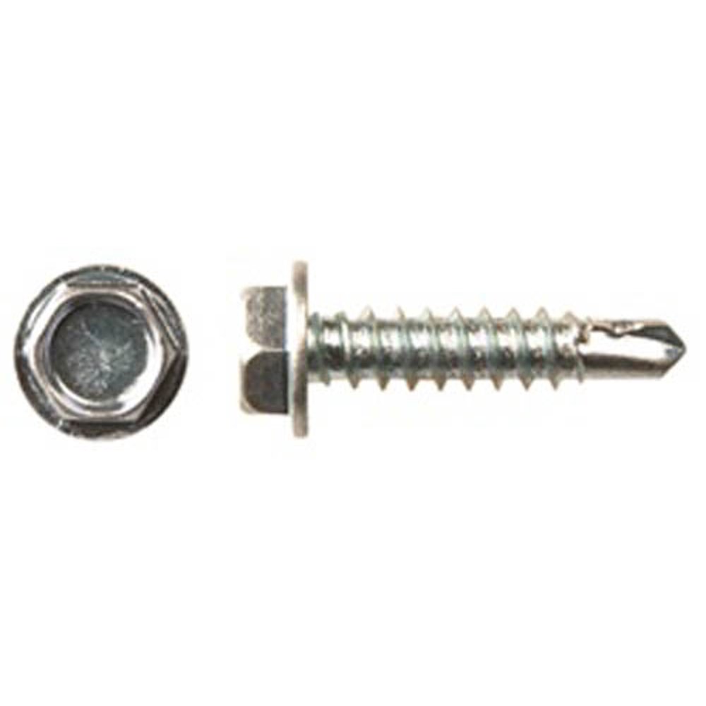 100 Hex Head 8 X 3/4" Zinc Self Drilling Tek Screws