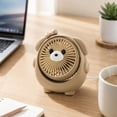 thumbnail image 4 of Portable Desk Fan Rechargeable Personal Table Fan with Puppy Shaped Design Cordless Solution for Home Dorm Room Decor and Bedside Table Air Circulation,1Pack Beige, 4 of 7