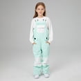 thumbnail image 5 of HCNTES Children's Adjustable Strap Snowsuit Kids Insulated Bib Overalls for Winter Skiing Outdoor Adventures(A01-Mint Green,6-7 Years), 5 of 8