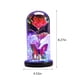 thumbnail image 3 of Xihbxyly Rosa de San Valentín, Flor Luminosa de Colores, Cúpula de Cristal con Luces Led, Regalo Eterno para Mujer, Decoración Romántica de Cumpleaños y Aniversario, Tamaño 21 X 11 Cm, Funciona con P, 3 of 7
