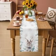 thumbnail image 2 of Easter Bunny Table Runner 72 Inches, Eucalyptus Leaves Cute Rabbit White Flowers Bed Runner Dresser Scarves Tabletop for Indoor Outdoor Parties/Ceremony/Banquet, 14" x 72", 2 of 8