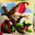 thumbnail image 5 of Kits de gancho de pestillo de estilo navideño, funda de almohada de nudo Smyrna, paquete de kit de gancho de pestillo de bricolaje para bordado de costura, cojín, 5 of 5