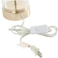 thumbnail image 5 of CosmoLiving by Cosmopolitan 25" Transparent Base Gold Table Lamp with Cream Linen Shade, 5 of 9