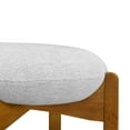 thumbnail image 5 of Christopher Knight Home 30" Round Upholstered Bar Stools, Wooden Frame, Walnut + Ivory, Set of 4, 5 of 9