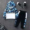 thumbnail image 2 of Penkiiy Toddler Baby Boys Camouflage Pattern Long Sleeve Letter Print Autumn Casual Suit Tank Top Sets for Boys 18-24 Months Blue On Clearance, 2 of 9