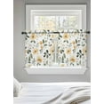 thumbnail image 5 of Botanical Tier Curtains 24 Inch Length,Sheer Curtains for Bedroom Living Room,Flower Floral Vintage Wildflower Garden Motifs Rod Pocket Voile Drapes Kitchen Curtains Small Window 27.5"x24" 2 Panels, 5 of 7