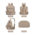 thumbnail image 6 of Spencer Women Backpack Purse Anti-theft Travel Backpack Ladies Shoulder Bags Waterproof Nylon Handbags Casual Daypack, Apricot, 6 of 11