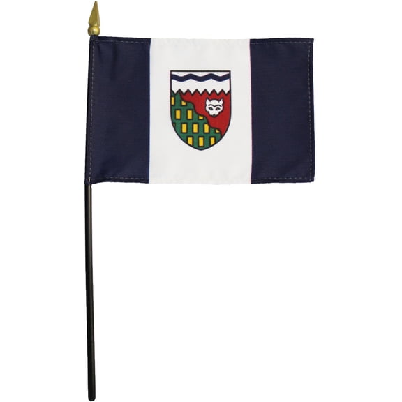 Northwest Territories - 4"X6" Stick Flag