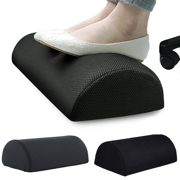 Under Desk Foot Rest Cushion Ergonomic Leg Resilient Office Foam Footrest  Pillow Pink Polyester