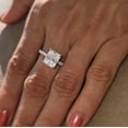 thumbnail image 3 of Forever Jewels 3.50Ct Radiant Cut Moissanite Womens Engagement Ring 14K White Gold Plated, 3 of 5