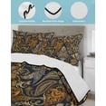 thumbnail image 4 of Boho Floral Twin XL Size Down Alternative Comforter, Lightweight Comforter Quilt Bedding Set with Pillow Shams Vintage Botanical Paisley Flower All Seasons Bed Comforter Duvet Insert 68"x98", 4 of 7