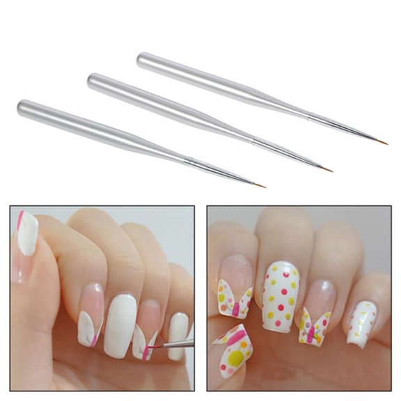 3 Pcs Nail Art Liner Brush Nail Art Brush Pen Nail Art Liner Nail Stripping Brush