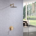 thumbnail image 5 of Boyel Living Wall Mount Balance Valve Shower System Round 10 inch Shower Head with Handheld Shower锛孊rushed Gold, 5 of 6