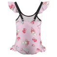 thumbnail image 6 of Kuromi And My Melody Girls One Piece Swimsuits Hawaiian Summer Swimwear Beach Bathing Suit Outfits, 6 of 7