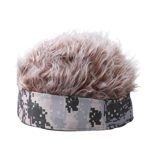 Novelty Hair Hat Peaked Baseball Cap Wig Accessory For Parties And