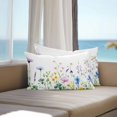 thumbnail image 4 of Outdoor Pillow Cover Spring Flowers Leaves Set of 2 Waterproof Throw Pillowcases Watercolor Spring Decorative Patio Furniture Pillows for Couch Garden Indoor & Outdoor Use, 4 of 9