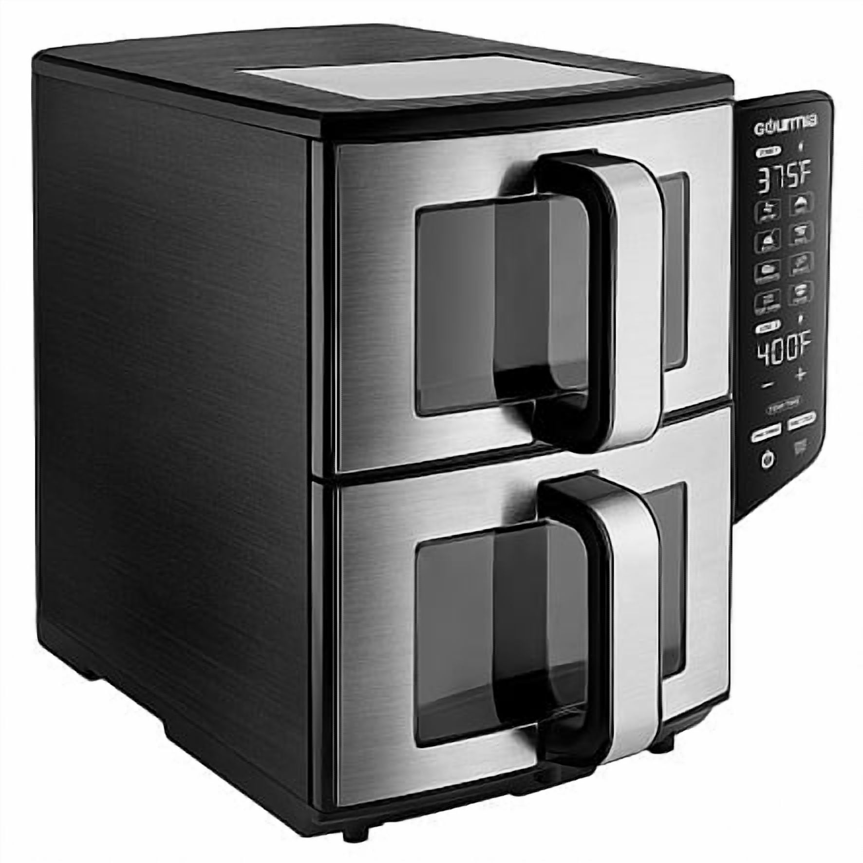 Gourmia 11 Quart Dual Basket Air Fryer with Smart Finish & 4-Layer Cooking