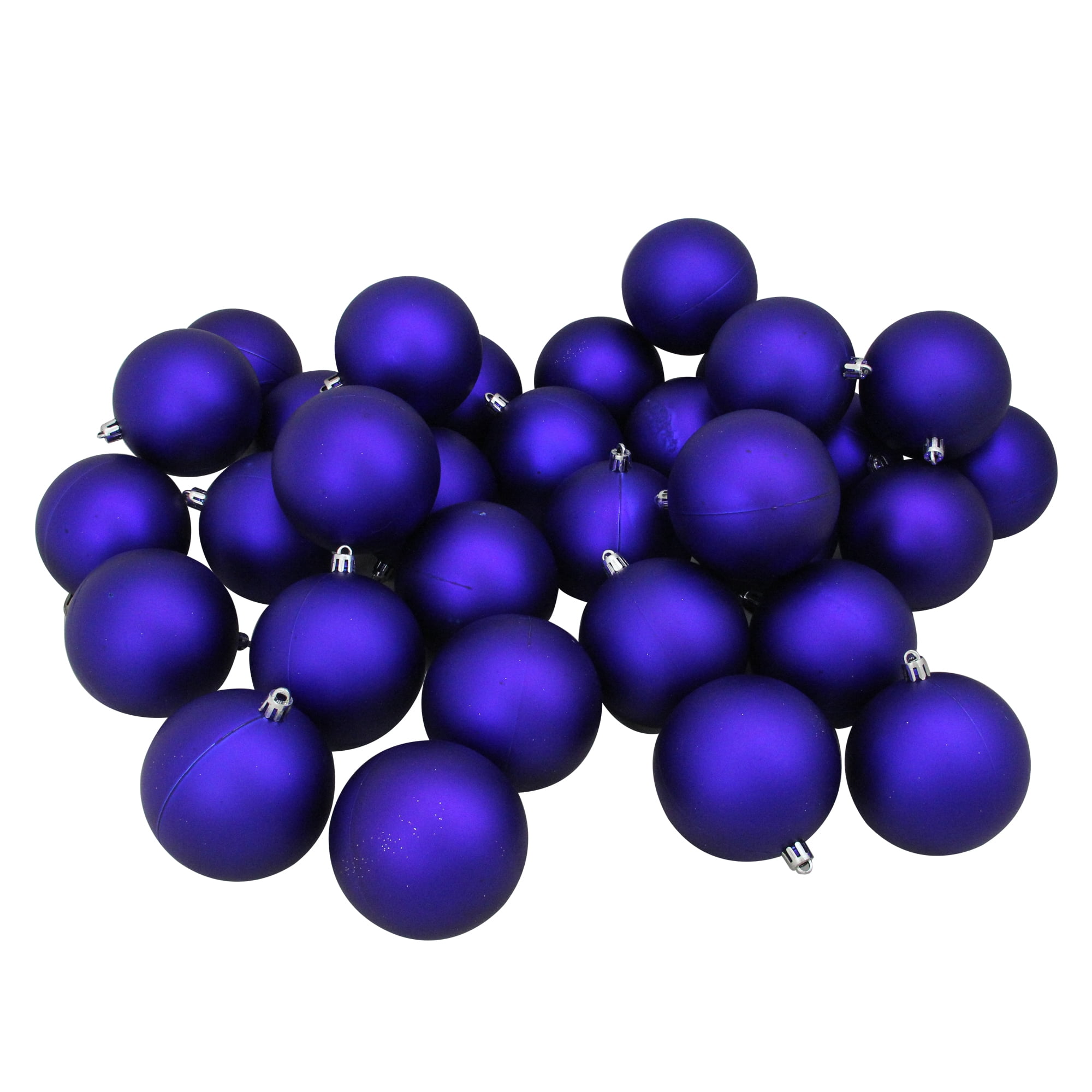 32ct Royal Blue Shatterproof Matte Christmas Ball Ornaments 3.25" (80mm