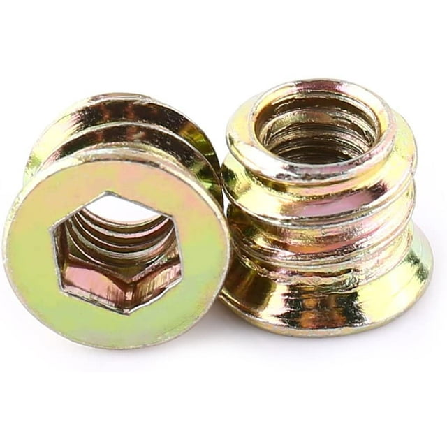 A Pack Of 20 Pieces Of M6 Zinc Alloy Threaded Hex Nuts, Classification Of Zinc Alloy Nuts (M6*10Mm)