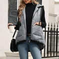 thumbnail image 5 of RQYYD Womens Hooded Puffer Vest Lightweight Zip Up Sleeveless Jackets Padded Gilet With Pockets, 5 of 6