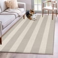 thumbnail image 2 of Grey Striped Area Rug 3x5 Washable Rug Non Slip Beige Vintage Classic Abstract Stripes Large Area Rug Indoor Floor Carpet for Entryway Bedroom Kitchen Living Room Home Office Dining Room Nursery, 2 of 9