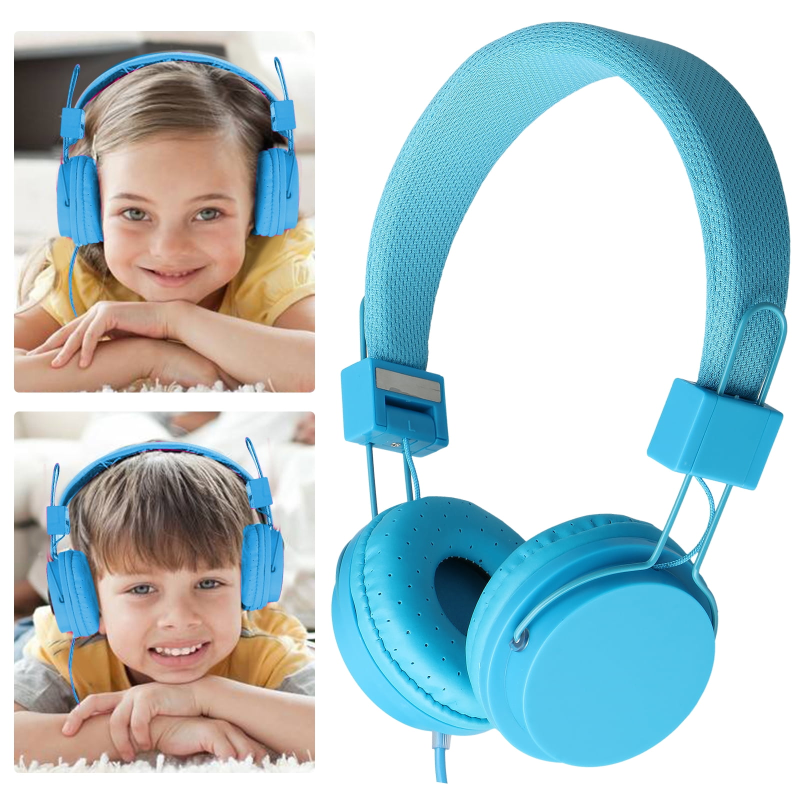 Foldable Kids OverEar Headphones, Girls Boys Teens Wired Headsets
