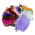 thumbnail image 2 of ¡En oferta! Bolsas de organza multicolor para regalo de joyería, 100 unidades, 7,1 x 8,9 cm, para San Valentín., 2 of 7
