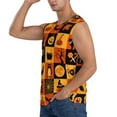 thumbnail image 3 of Easygdp Halloween Banner Symbols Men's Breathable Tank Tops Sleeveless Sporty T Shirts for Basketball, Mountaineering, Bodybuilding -Medium, 3 of 8