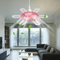 thumbnail image 3 of Ventilador de techo con luz y enchufe E27 para el hogar, lavandería, garaje Rosa, 3 of 6