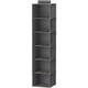 thumbnail image 1 of Organizador de armario colgante de alta calidad, estantes de almacenamiento fabricados con tela no tejida resistente e insertos de bambú, gris, 6 estantes, plegable, 1 of 6