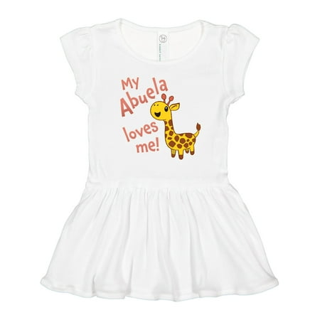 

Inktastic My Abuela Loves me- cute giraffe Girls Toddler Dress
