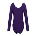 thumbnail image 2 of TiaoBug Girls Long Sleeve Ballet Dance Leotard One Piece Gymnastics Jumpsuit Unitard 3-12 Purple 6, 2 of 4