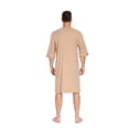thumbnail image 5 of EA'S SECRET Mens Robes 100% Cotton Kimono House Coat Summer Zipper Short Bathrobes Soft Sleepwear with Pockets(Sandshell,M), 5 of 7