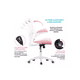 thumbnail image 3 of Silla Oficina Ejecutiva De Escritorio Ergonómica Color Rosa Pálido, 3 of 5