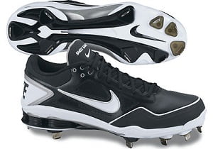 nike shox baseball cleats metal