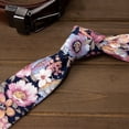 thumbnail image 2 of Spring Notion Men's Floral Print Cotton Skinny Tie, 2 of 3