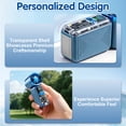 thumbnail image 2 of AWANFI Portable Handheld Mini Fan Kids, Turbo Fan , USB Rechargeable Personal Fan, 6 Speed Wind, Display Electricity in Real Time, Cool Gift for Man, Blue, 2 of 7